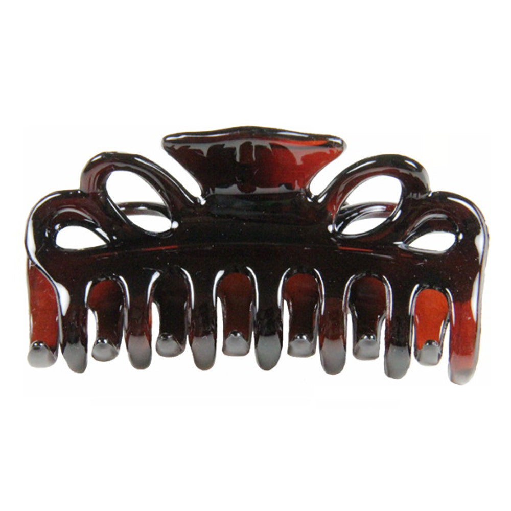 Di Prima Gardenia Double Loop Hair Clamp Medium Black Hair Styling Tool 1Ea